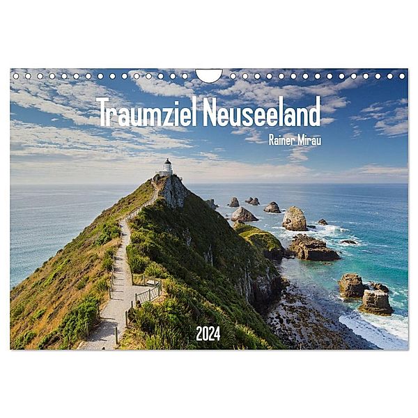 Traumziel Neuseeland 2024 (Wandkalender 2024 DIN A4 quer), CALVENDO Monatskalender, Rainer Mirau