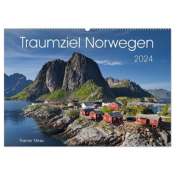 Traumziel Norwegen 2024 (Wandkalender 2024 DIN A2 quer), CALVENDO Monatskalender, Rainer Mirau