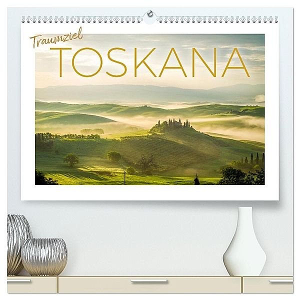 Traumziel Toskana (hochwertiger Premium Wandkalender 2024 DIN A2 quer), Kunstdruck in Hochglanz, M. Scott