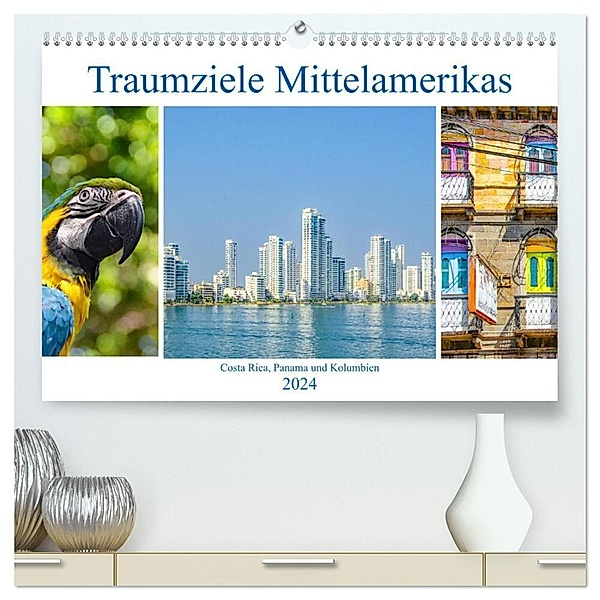 Traumziele Mittelamerikas - Costa Rica, Panama und Kolumbien (hochwertiger Premium Wandkalender 2024 DIN A2 quer), Kunstdruck in Hochglanz, Nina Schwarze