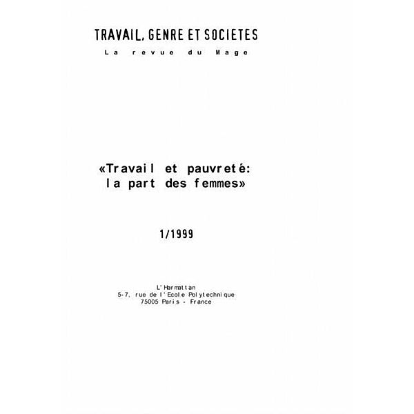 Travail et pauvrete, la part des femmes / Hors-collection, Collectif