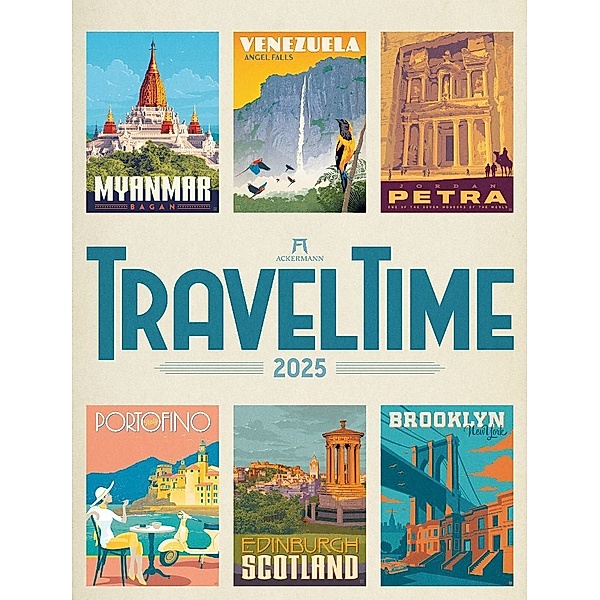 Travel Time - Reise-Plakate Kalender 2025, Ackermann Kunstverlag