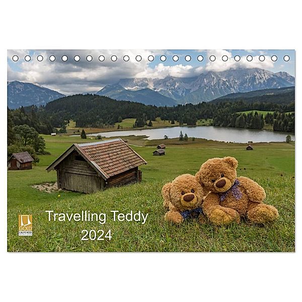 Travelling Teddy 2024 (Tischkalender 2024 DIN A5 quer), CALVENDO Monatskalender, C-K-Images
