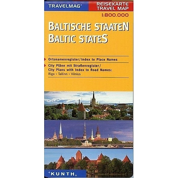 Travelmag Reisekarte Baltische Staaten. Baltic States