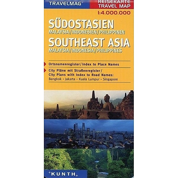 Travelmag Reisekarte Südostasien: Malaysia, Indonesien, Philippinen. Southeast Asia: Malaysia, Indonesia, Philippines