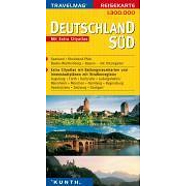 Travelmag Reisekarten: KUNTH Reisekarte Deutschland Süd 1:300 000