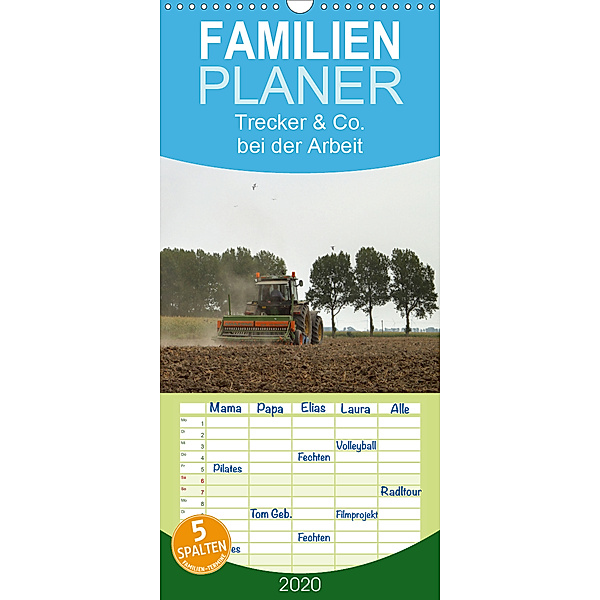 Trecker & Co. bei der Arbeit - Landwirtschaft in Ostfriesland - Familienplaner hoch (Wandkalender 2020 , 21 cm x 45 cm,, rolf pötsch - ropo13