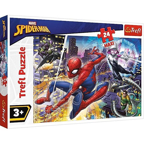 TREFL 14289 Maxi Puzzle 24 Teile – Furchtloser Spiderman