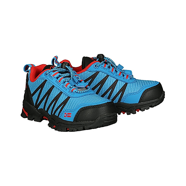 TROLLKIDS Trekking-Schuhe TROLLTUNGA in medium blue/red