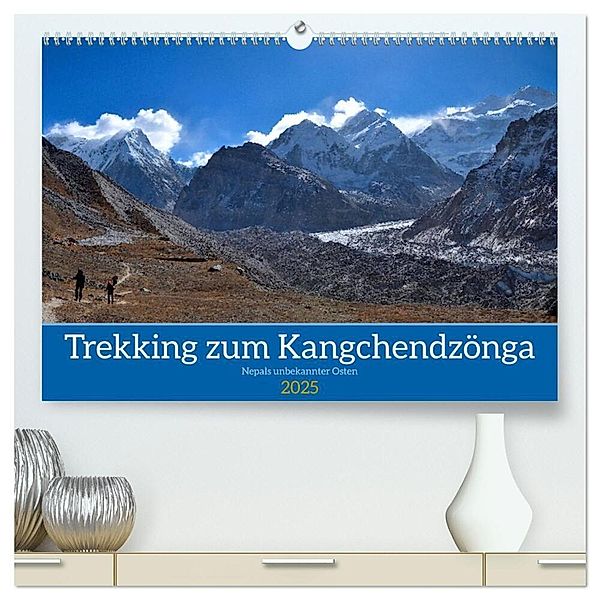 Trekking zum Kangchendzönga (hochwertiger Premium Wandkalender 2025 DIN A2 quer), Kunstdruck in Hochglanz, Calvendo, Andreas Hennighaussen