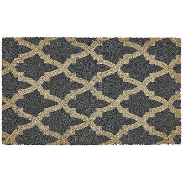 Trellis, Fussmatte, beige/grau