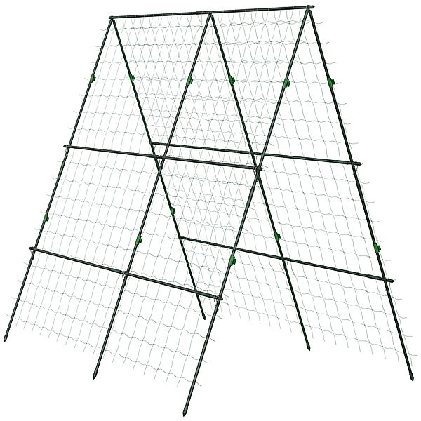 Trellis-Rankhilfe mit Stahlrahmen grün (Farbe: grün)