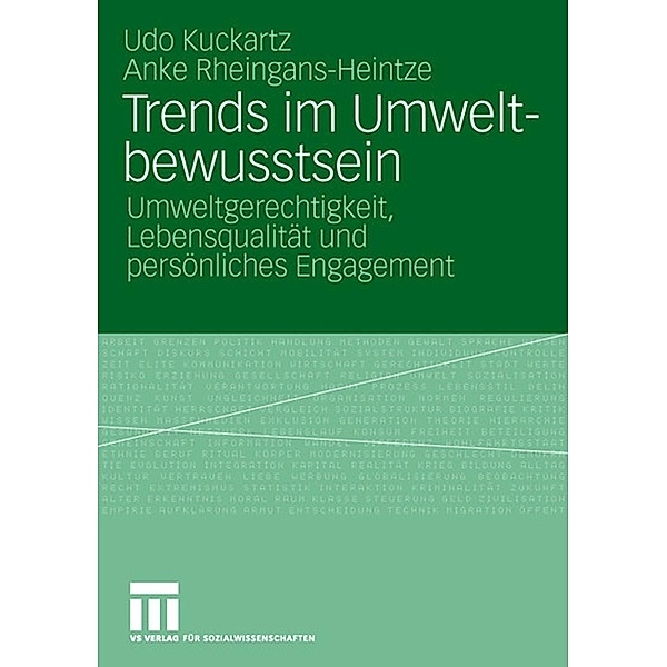 Trends im Umweltbewusstsein, Udo Kuckartz, Anke Rheingans-Heintze