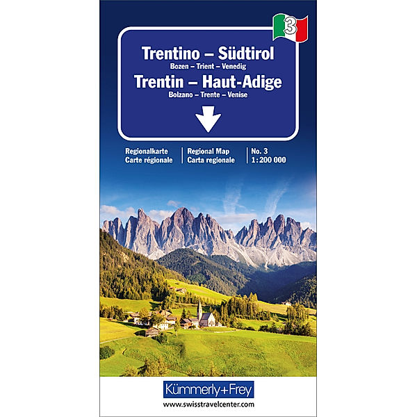 Trentino - Südtirol Regionalkarte Italien Nr. 3