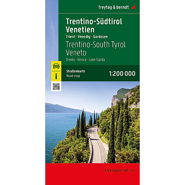 Trentino-Südtirol - Venetien, Straßenkarte 1:200.000, freytag & berndt
