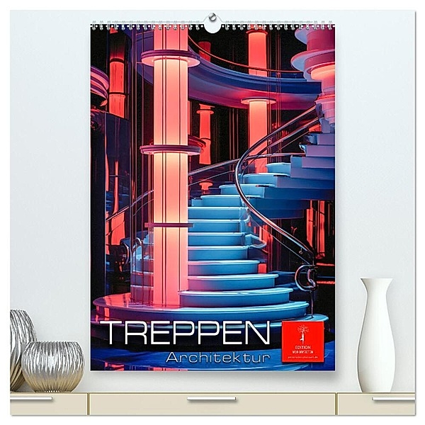 Treppen Architektur (hochwertiger Premium Wandkalender 2024 DIN A2 hoch), Kunstdruck in Hochglanz, Peter Roder