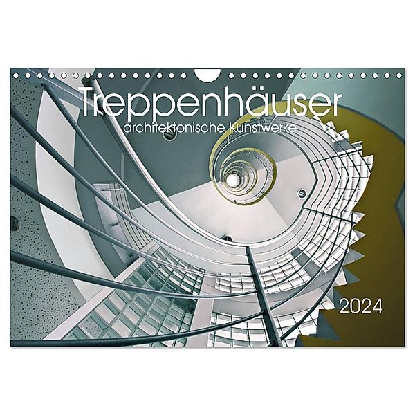 Treppenhäuser architektonische Kunstwerke (Wandkalender 2024 DIN A4 quer), CALVENDO Monatskalender, Thomas Will