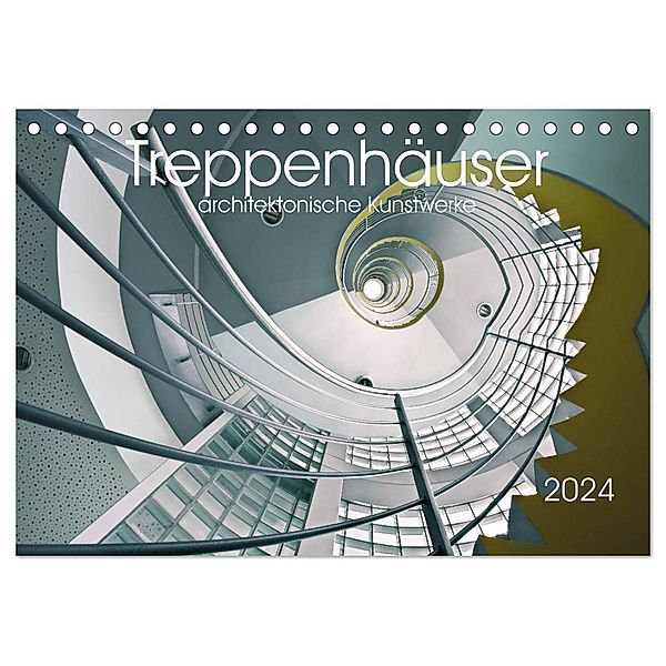 Treppenhäuser architektonische Kunstwerke (Tischkalender 2024 DIN A5 quer), CALVENDO Monatskalender, Thomas Will