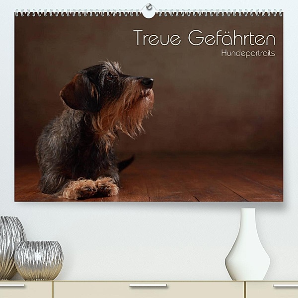 Treue Gefährten - Hundeportraits (Premium, hochwertiger DIN A2 Wandkalender 2023, Kunstdruck in Hochglanz), Jana Behr