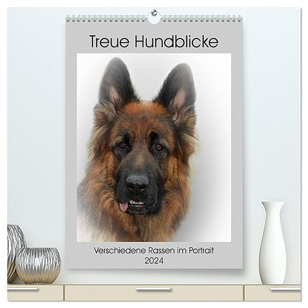 Treue Hundeblicke (hochwertiger Premium Wandkalender 2024 DIN A2 hoch), Kunstdruck in Hochglanz, Claudia Kleemann
