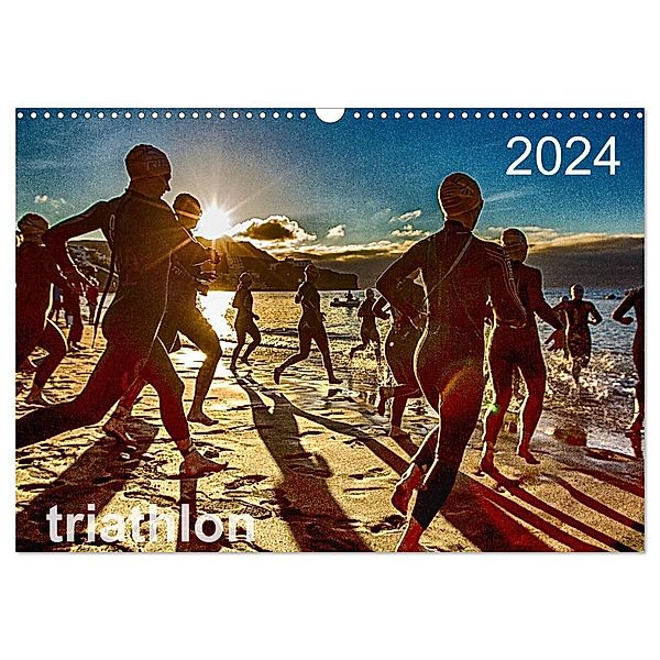 TRIATHLON 2024 (Wandkalender 2024 DIN A3 quer), CALVENDO Monatskalender, Ingo Kutsche