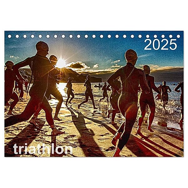 TRIATHLON 2025 (Tischkalender 2025 DIN A5 quer), CALVENDO Monatskalender, Calvendo, Ingo Kutsche