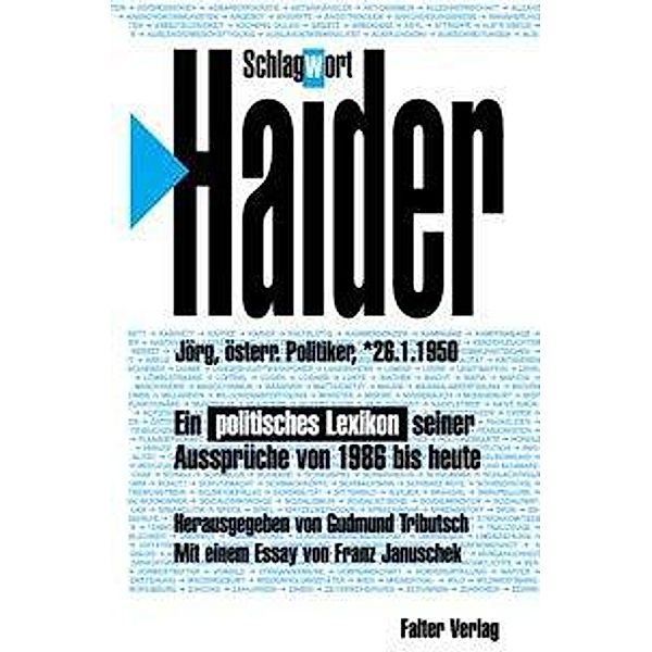 Tributsch, G: Schlagwort: Haider, Gudmund Tributsch