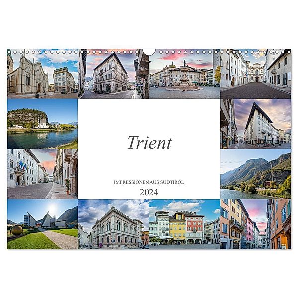 Trient Impressionen aus Südtirol (Wandkalender 2024 DIN A3 quer), CALVENDO Monatskalender, Dirk Meutzner