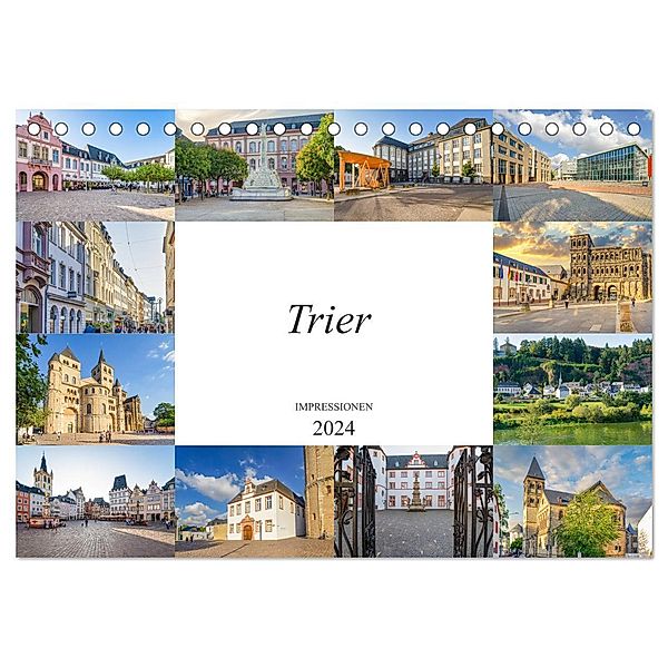 Trier Impressionen (Tischkalender 2024 DIN A5 quer), CALVENDO Monatskalender, Dirk Meutzner