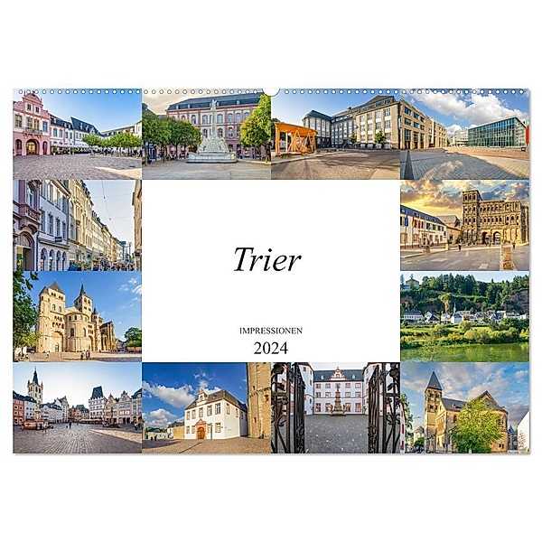 Trier Impressionen (Wandkalender 2024 DIN A2 quer), CALVENDO Monatskalender, Dirk Meutzner