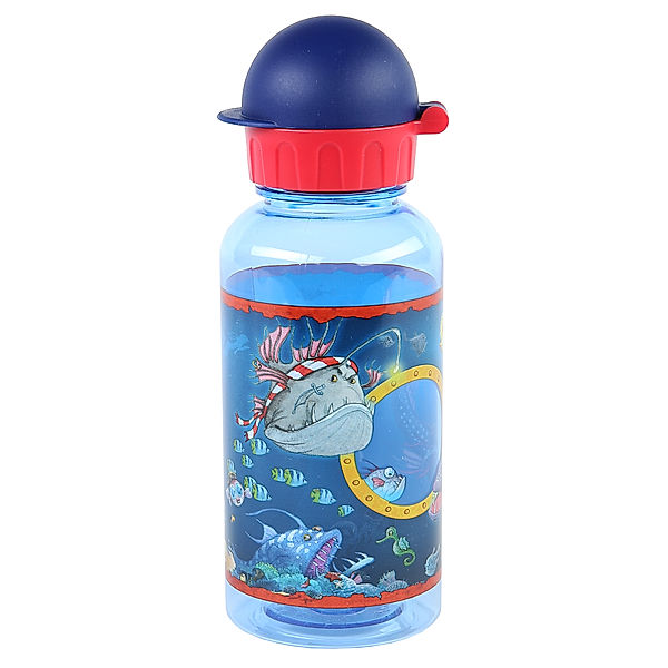 Die Spiegelburg Trinkflasche EMSA CAPT'N SHARKY 0,4l in blau transparent