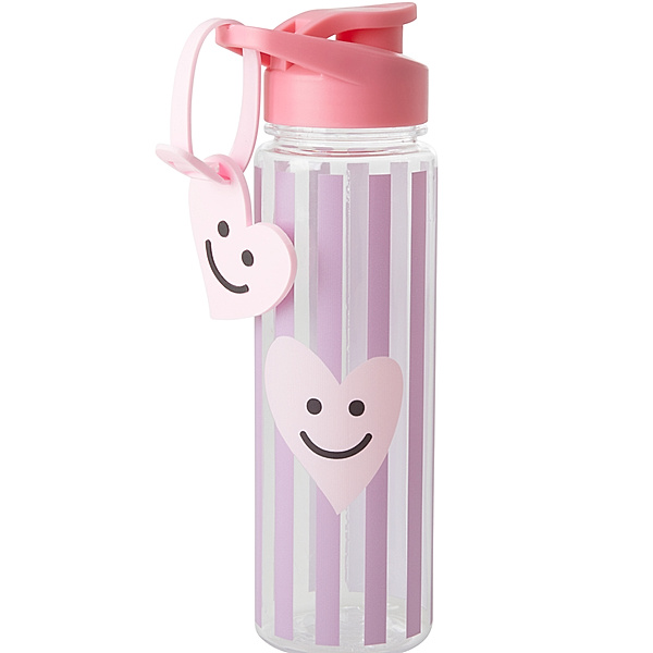rice Trinkflasche HAPPY HEART 0,5l in rosa