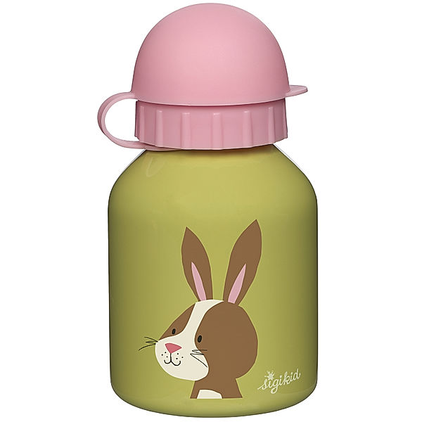 Sigikid Trinkflasche HASE (0,25l) in grün/rosa