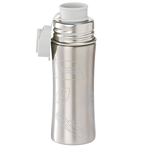 Affenzahn Trinkflasche KOALA 0,33l in silber/grau