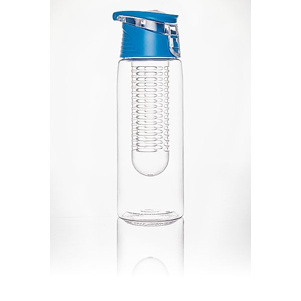 Trinkflasche mit Infuser, 750ml, blau