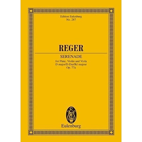 Trio D-Dur op.77a (Serenade), Partitur, Max Reger