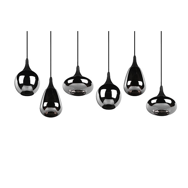 Trio Leuchten Pendelleuchte LUMINA Farbe: schwarz matt, Größe:  H.150xB.93,8xT.34,5 cm