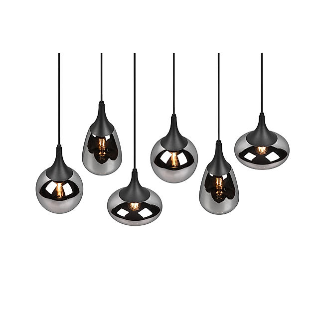 Trio Leuchten Pendelleuchte LUMINA Farbe: schwarz matt, Größe:  H.150xB.93,8xT.34,5 cm | Pendelleuchten