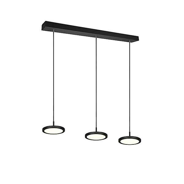 Trio Leuchten Pendelleuchte TRAY (Farbe: schwarz matt, Größe: H.150xB.905xT.17cm)