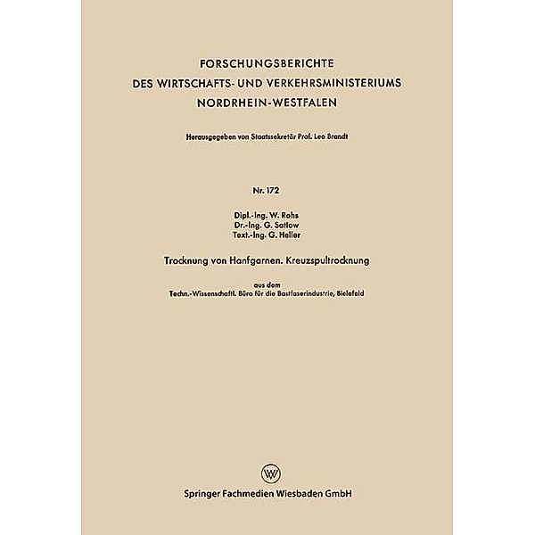 Trocknung von Hanfgarnen. Kreuzspultrocknung, Waldemar Rohs