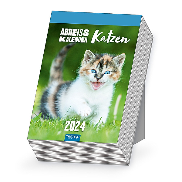 Trötsch Abreißkalender Katzen 2024
