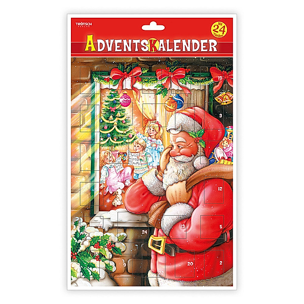 Trötsch Adventskalender Weihnachtsmann am Fenster Adventskalender mit Türchen