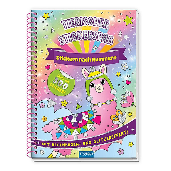 Trötsch Beschäftigungsbuch Stickerbuch Tierischer Stickerspass