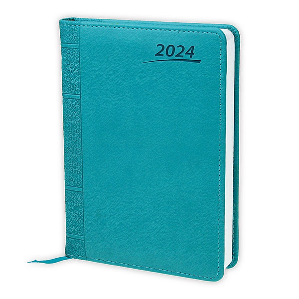 Trötsch Buchkalender A5 Aqua 2024