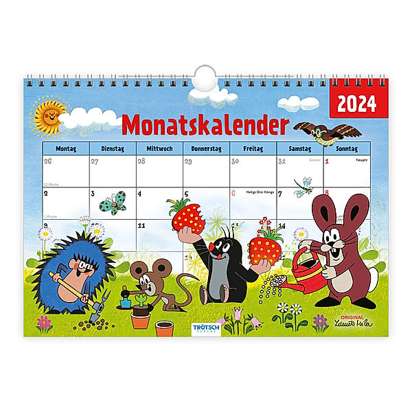 Trötsch Der kleine Maulwurf Monatsterminer Monatskalender 2024