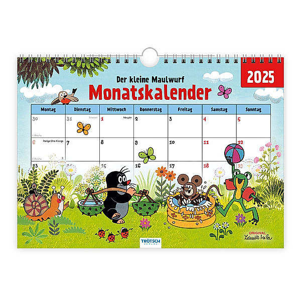 Trötsch Der kleine Maulwurf Monatsterminer Monatskalender 2025