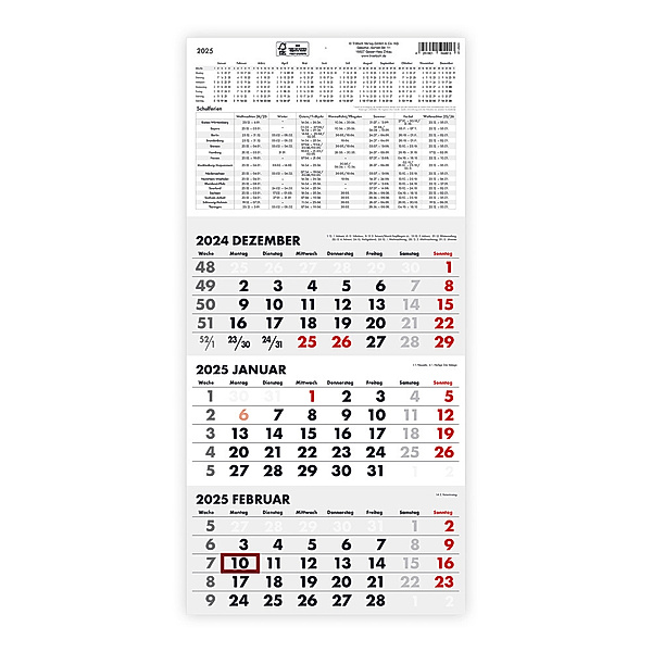 Trötsch Dreimonatskalender Drei-Monatskalender 2025