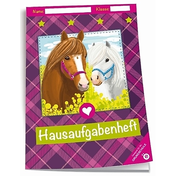 Trötsch Hausaufgabenheft - Grundschule Pferde mit Umschlag