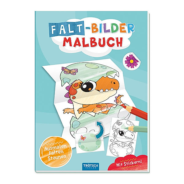 Trötsch Malbuch Faltbilder-Malbuch Dino