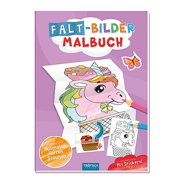 Trötsch Malbuch Faltbilder-Malbuch Einhorn